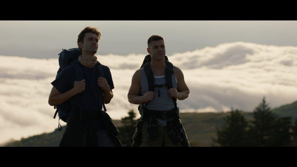 Sgt. First Class Anthony Barton, trail name "Taz" (Andrew Ferguson, L) and Sgt. Wade Baker, trail name "Bacon" (Nicholas Asad), in “The Keeper.” (LAMA Entertainment)