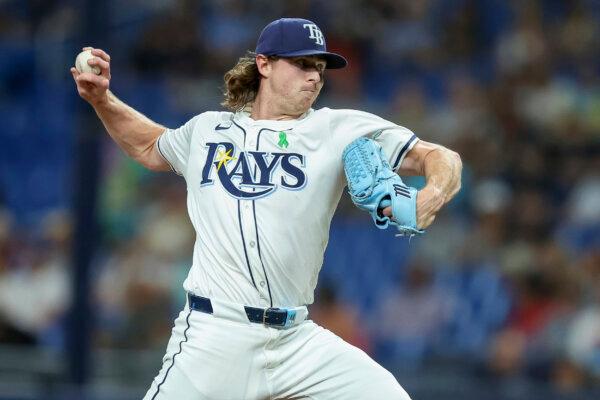 Rays pitcher Ryan Pepiot throws against the A's in St. Petersburg, Fla., on May 29, 2024. (Mike Carlson/AP Photo)