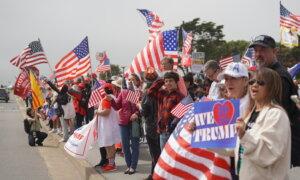 Supporters Greet Former President Trump in San Francisco