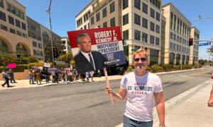 Kennedy Supporters Protest Outside CNN Office in Burbank After He Is Excluded From Debate
