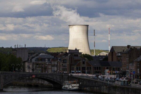 The Tihange nuclear plant in Huy, Belgium, on April 27, 2024. (Nicolas Maeterlink/Belga/AFP via Getty Images)