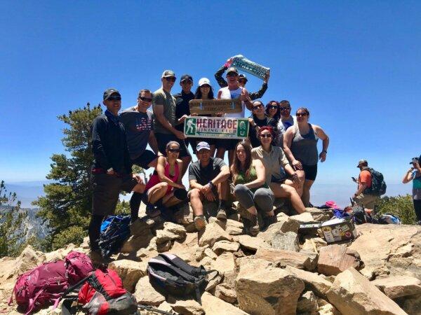 A group of hikers on top of San Bernardino Peak. (Courtesy of Bill Furey)