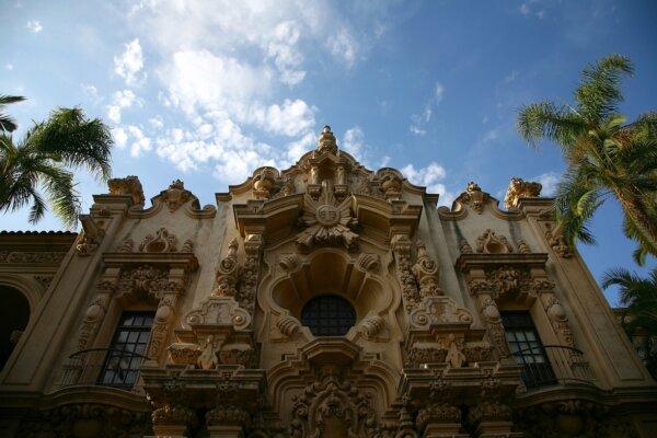 One of the buildings along El Prado at Balboa Park in San Diego on Aug. 2, 2008. (Stephen Dunn/Getty Images)