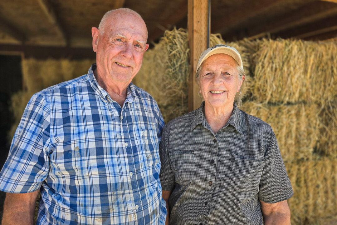 Tom and Kathy Barnes built their 3,000-square-foot solarized home at Operation Self-Reliance in Utah about two years ago, on June 28, 2024. (Allan Stein/The Epoch Times)