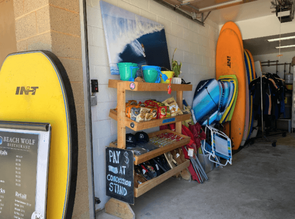 Snacks, beach toys, and other supplies sold at Moonlight Beach in Encinitas, Calif., on May 25, 2024. (Kimberly Hayek/The Epoch Times)