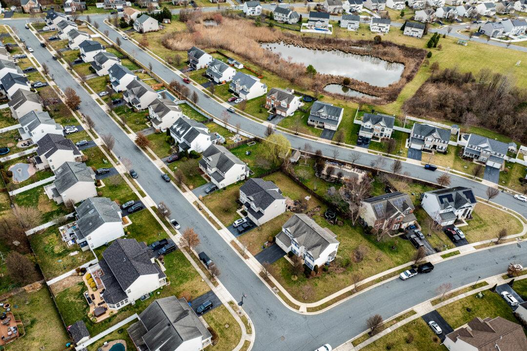 Homes near the Chesapeake Bay in Centreville, Md., on March 4, 2024. (Jim Watson/AFP via Getty Images)