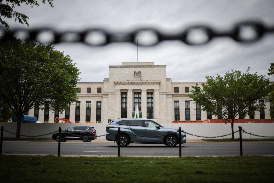 The Federal Reserve in Washington on May 2, 2023. The Fed's annual inflation target of 2 percent has been exceeded since the beginning of 2021. (Win McNamee/Getty Images)