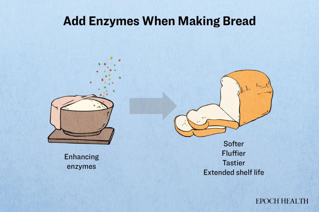 Enzymes are widely utilized in baking products such as bread. (Illustration by The Epoch Times)