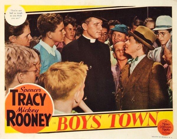 Lobby card from the film “Boys Town” (1938). (MovieStillsDB)