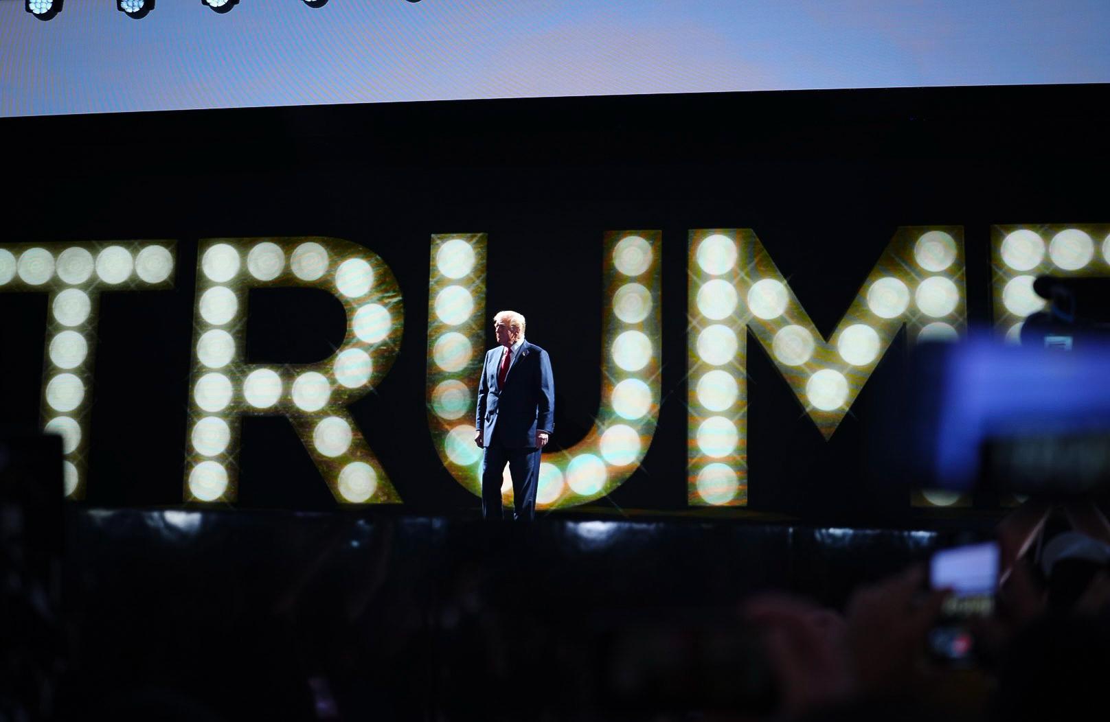 Former president Donald Trump speaks on the last day of the RNC in Milwaukee, Wis., on July 18, 2024. (Madalina Vasiliu/The Epoch Times)