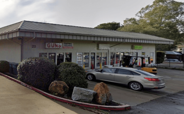 Foothill Firearms on Taylor Road in Newcastle, Calif., in January 2023. (Google Maps/Screenshot via California Insider)