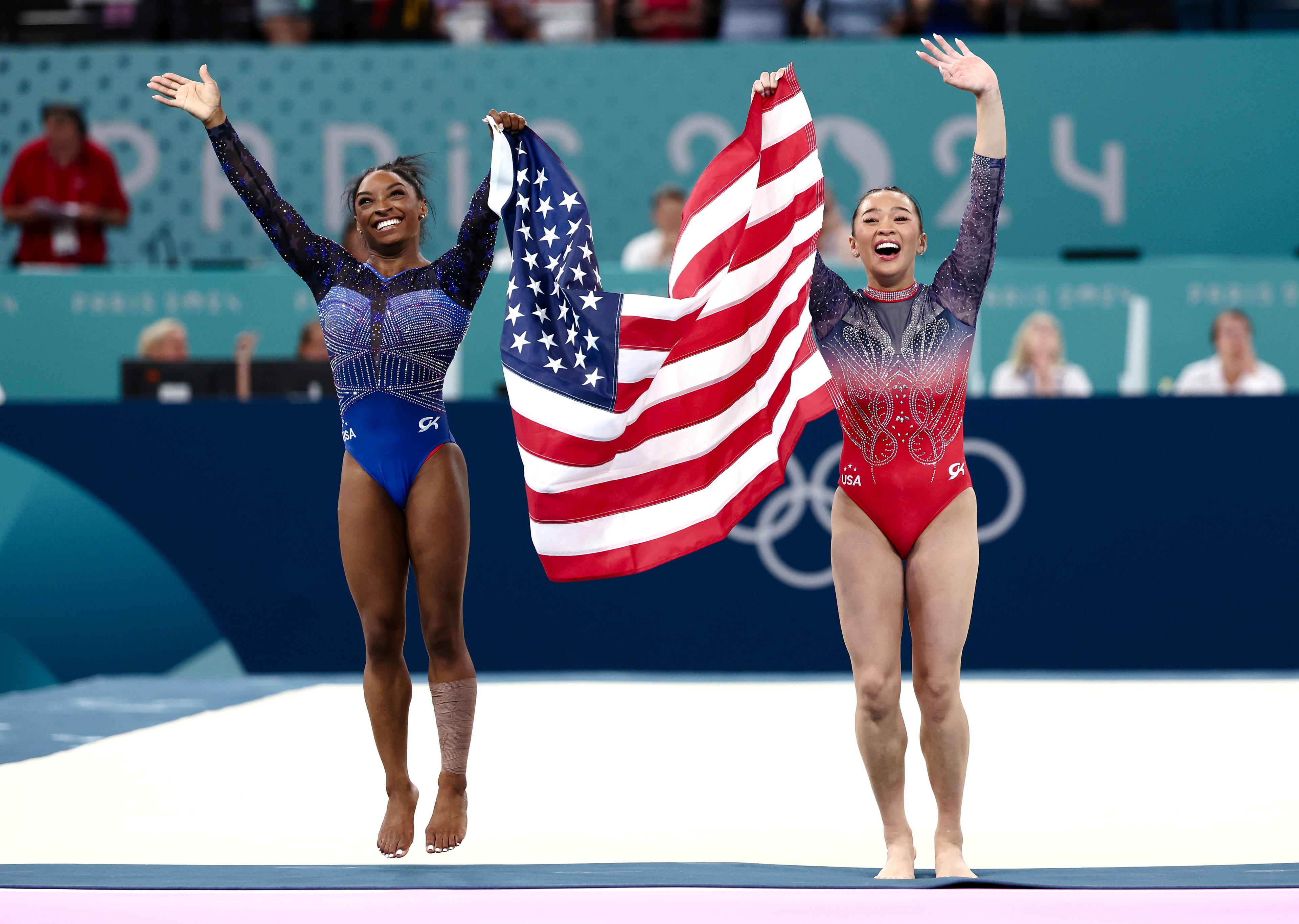 Simone Biles Strikes Gold Again in Women’s All-Around Gymnastics