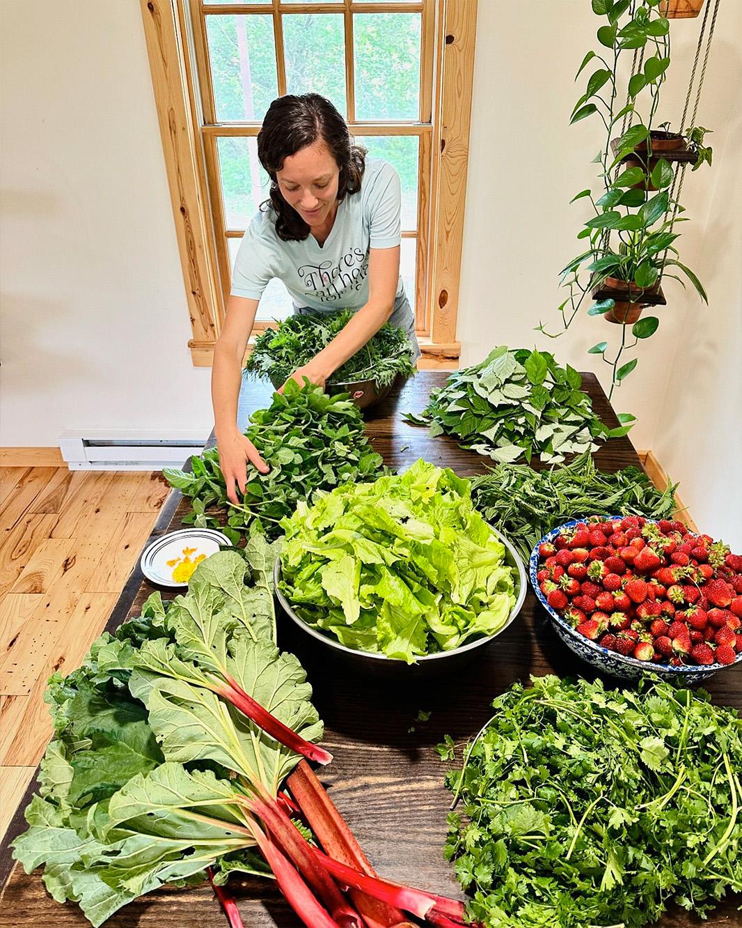 Prepping fresh produce. (Courtesy of <a href="https://www.instagram.com/morethanfarmers/">@morethanfarmers</a>)