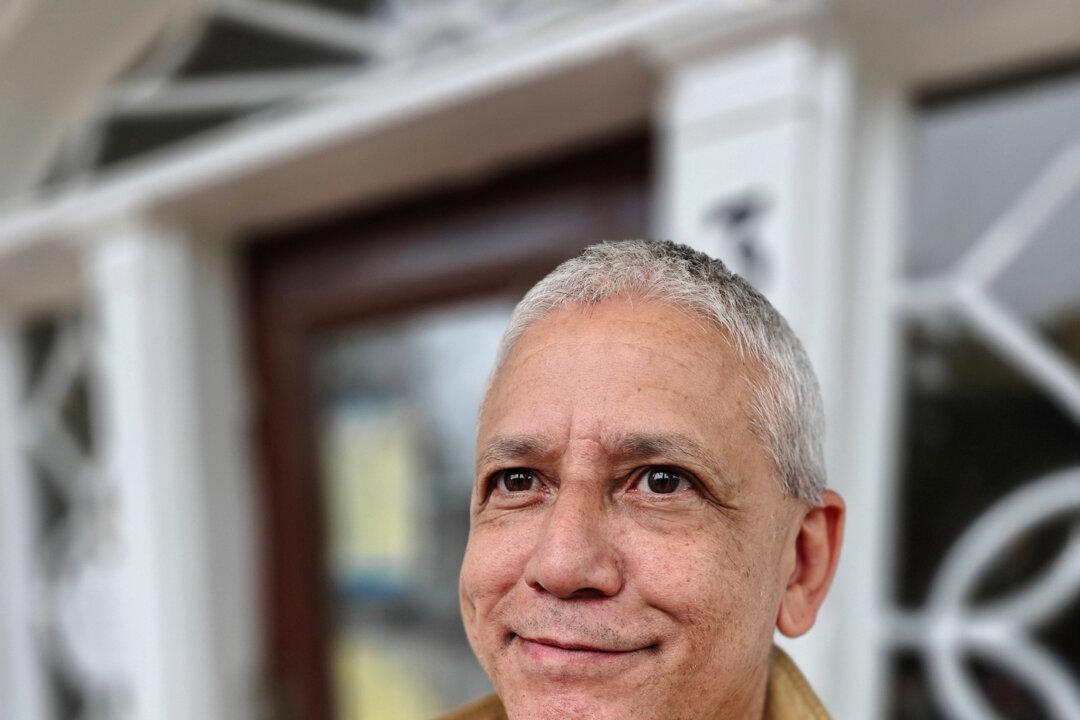 Caesar Pena, 56, had been living on the streets of Houston before he discovered St. Joseph House in 2014, on July 26, 2024. (Allan Stein/The Epoch Times)