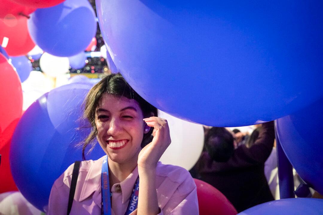 The last day of the Democratic National Convention in Chicago on Aug. 22, 2024. (Madalina Vasiliu/The Epoch Times)