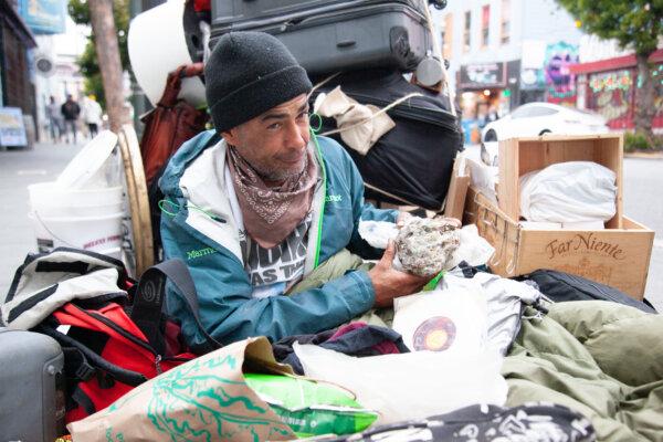 Eric Smith at the corner of Haight Street in San Francisco. (Lear Zhou/The Epoch Times)