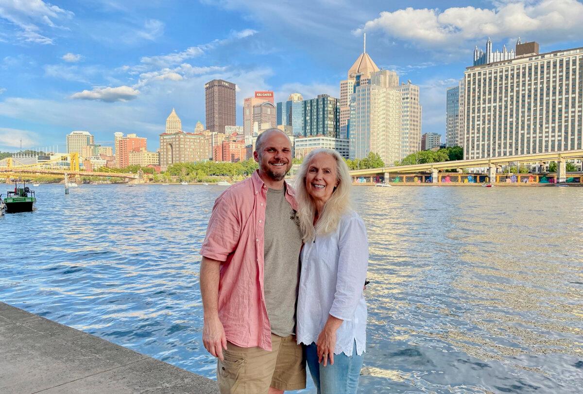 Brad Jones and his wife, Donna Jones, who live just outside Butler, Pa., pose for a photo in Pittsburgh, Pa., on Aug. 13, 2024. (Courtesy of Brad Jones)