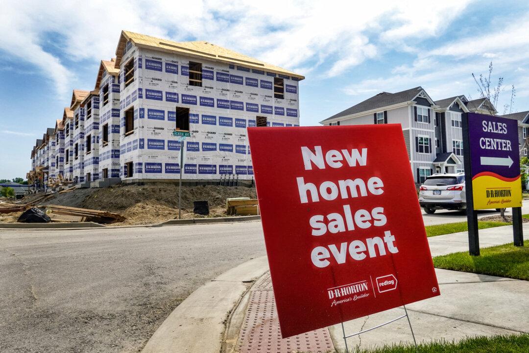 Town homes are under construction in Mundelein, Ill., on July 19, 2023. (Scott Olson/Getty Images)