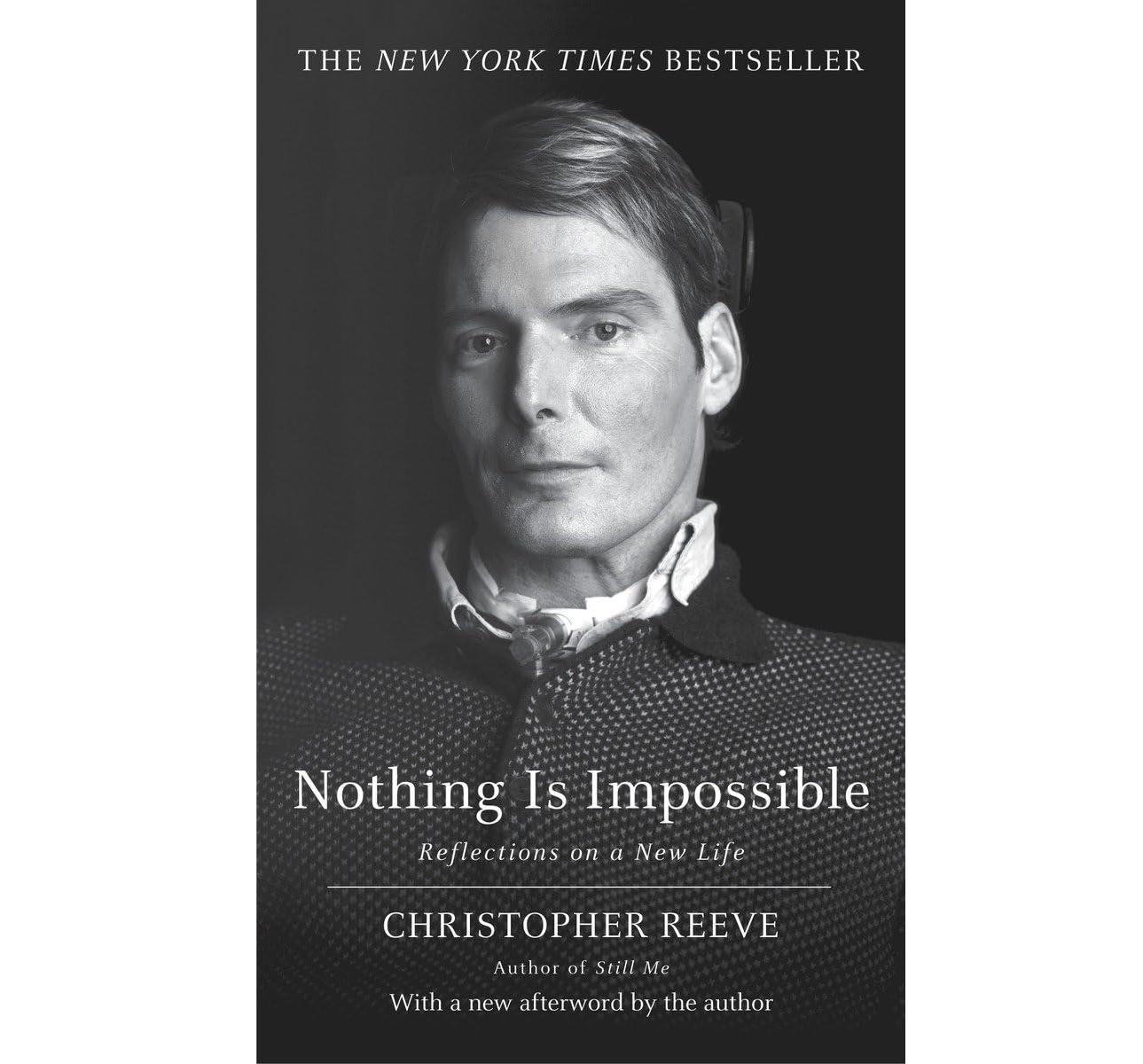 Cover of Reeve's 2004 book "Nothing is Impossible: Reflections on a New Life."