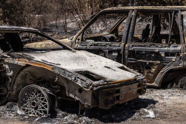 Damage from the Airport Fire rests upon El Cariso Village, Calif., on Sep. 16, 2024. (John Fredricks/The Epoch Times)