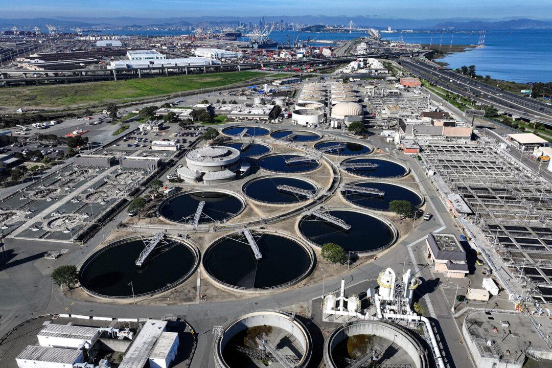 The East Bay Municipal Utility District Wastewater Treatment Plant in Oakland, Calif., on March 20, 2024. (Justin Sullivan/Getty Images)