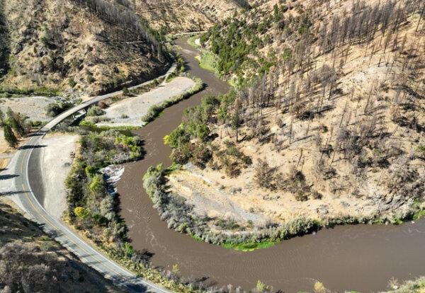 The Klamath River downriver of Happy Camp, Calif., near Clear Creek in Siskiyou County on Sept. 29, 2024. (Courtesy of Mel Fechter)