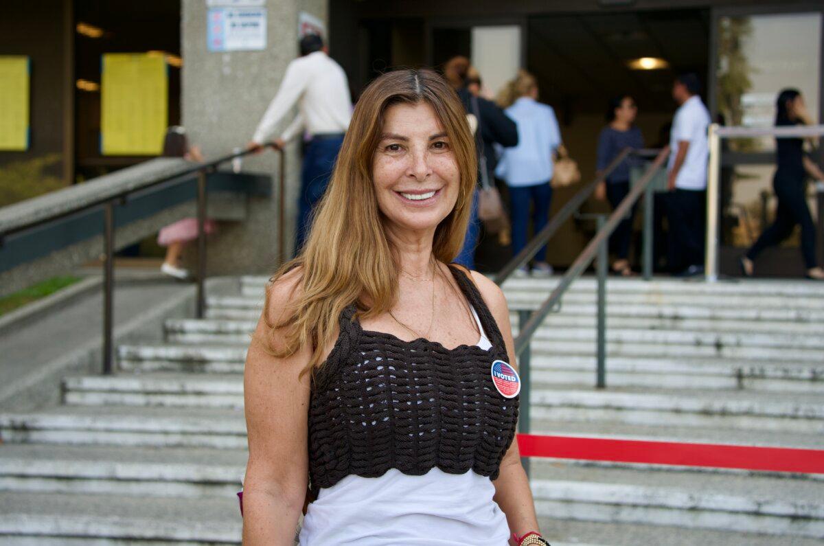 Daniela Rodriguez at the Los Angeles County Registrar-Recorder/County Clerk in Norwalk, Calif., on Oct. 7, 2024. (Sophie Li/The Epoch Times)