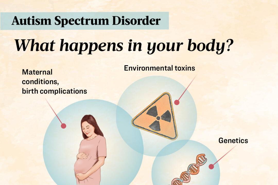 While ASD has no clear single cause, a combination of genetics, environmental, and brain-structure factors are believed to be involved. (Illustration by The Epoch Times, Shutterstock)