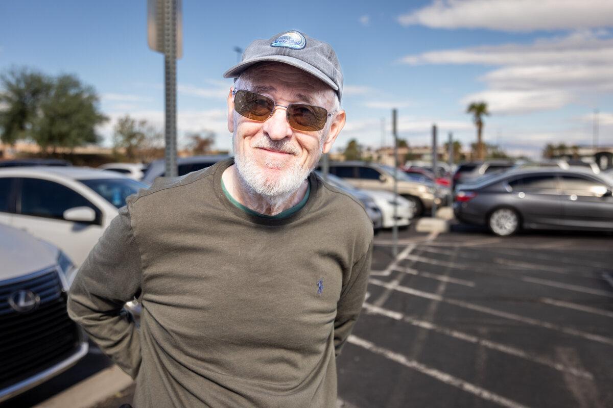 Ken Gordon after voting in Henderson, Nev., on Oct. 19, 2024. (John Fredricks/The Epoch Times)