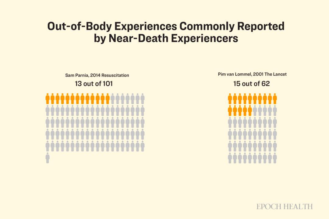 Sensing a separation of consciousness from the physical body is often described as an out-of-body experience (OBE). (Illustration by The Epoch Times)