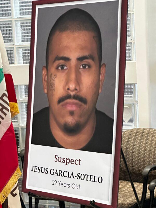 Jesus Garcia-Sotelo of Los Angeles was arrested on suspicion of robbing food trucks throughout San Fernando Valley, police announced Oct. 22. (Jill McLaughlin/The Epoch Times)