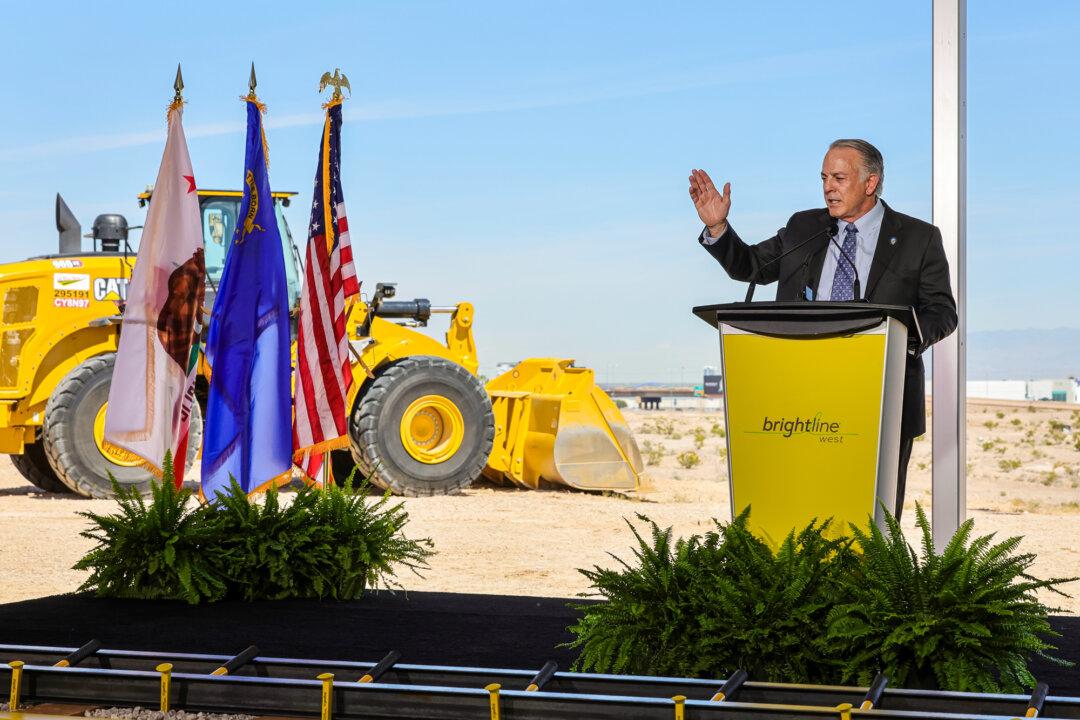 Nevada Gov. Joe Lombardo speaks during a groundbreaking ceremony in Las Vegas on April 22, 2024. (Ethan Miller/Getty Images)