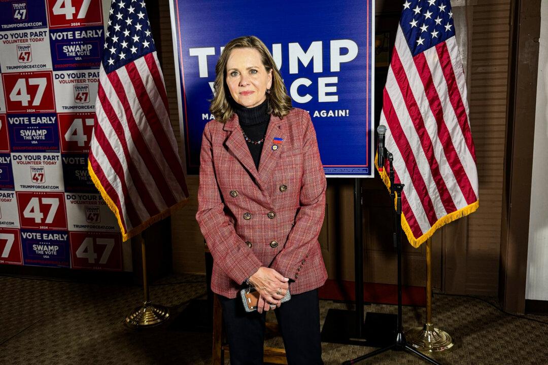 Pennsylvania state Sen. Camera Bartolotta attends remarks by West Virginia Gov. Jim Justice on behalf of the Trump campaign in Waynesburg, Pa., on Oct. 17, 2024. (Arjun Singh/The Epoch Times)