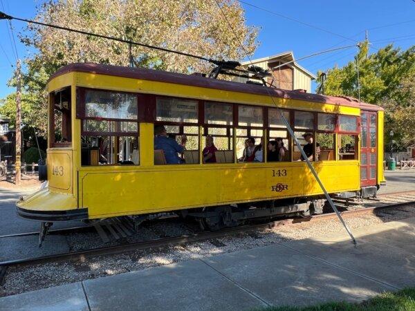 Trolley Car No. 143 was rebuilt after lying abandoned in a field. (Courtesy of Karen Gough)