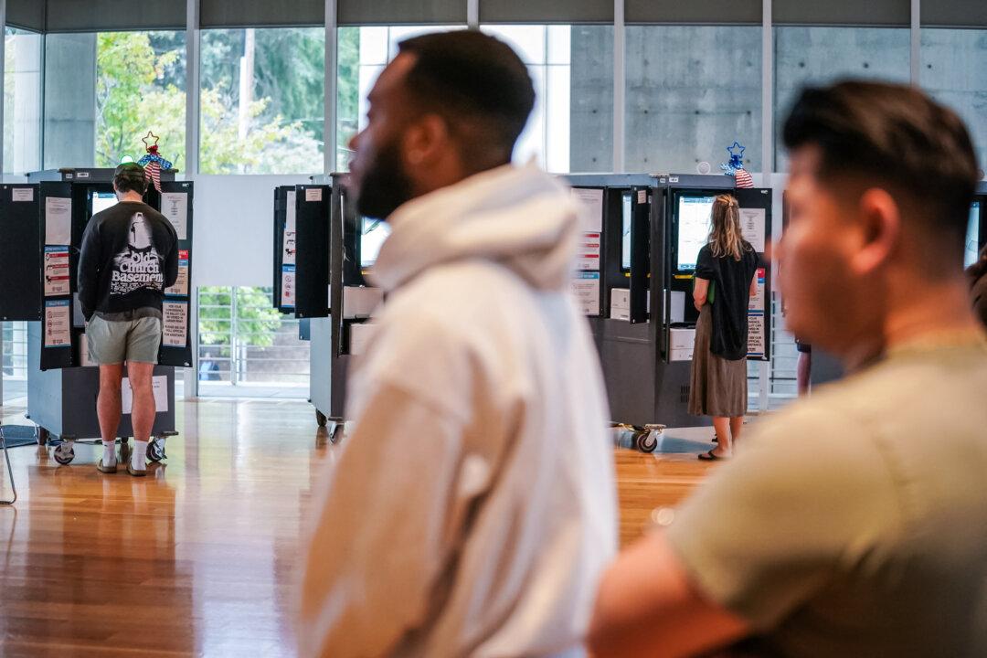 Voters cast their ballots on the last day of early voting at the High Museum of Art in Atlanta on Nov. 1, 2024. (Elijah Nouvelage/AFP via Getty Images)