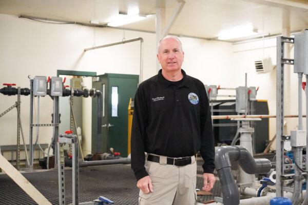 Mount Hope Supervisor Paul Rickard at the Hidden Valley sewer plant in Otisville, N.Y., on Nov. 8, 2024. (Cara Ding/The Epoch Times). (Cara Ding/The Epoch Times)