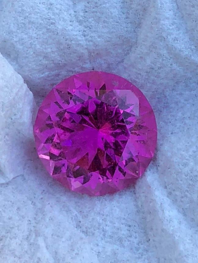 A pink tourmaline gemstone from the Stewart Mine near Pala, Calif. (Courtesy of Blue Sheppard)