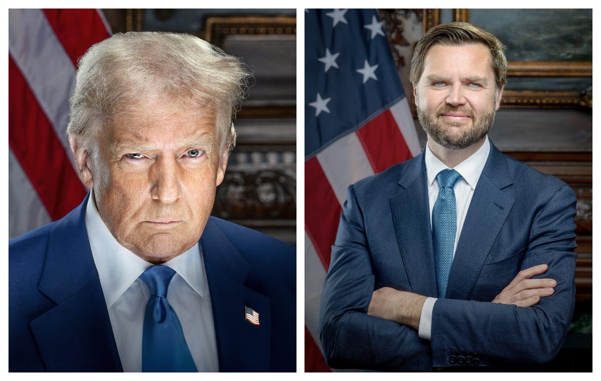 The portraits of President-elect Donald Trump and Vice President-elect JD Vance were revealed to the public on Jan. 16, 2025. (Trump-Vance Transition team)