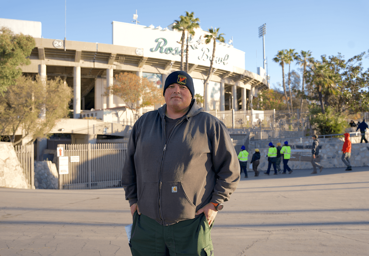 Greg Stenmo, a battalion chief with the Angeles National Forest, in Pasadena, Calif., on Jan. 16, 2024. (Beige Luciano-Adams/The Epoch Times)