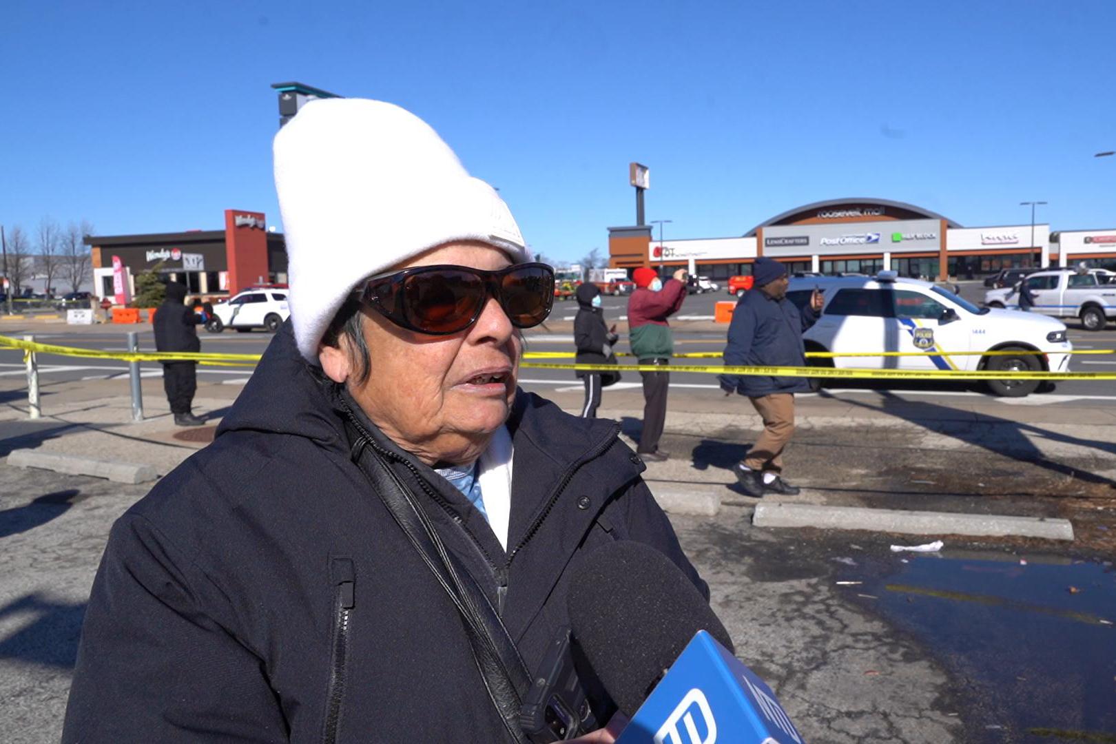 Nearby resident Nina Bruno urges people to stay vigilant against similar incidents, following a plane crash in her community, in Northeast Philadelphia, Penn. on Feb. 1, 2025. (Nancy Wang /The Epoch Times)