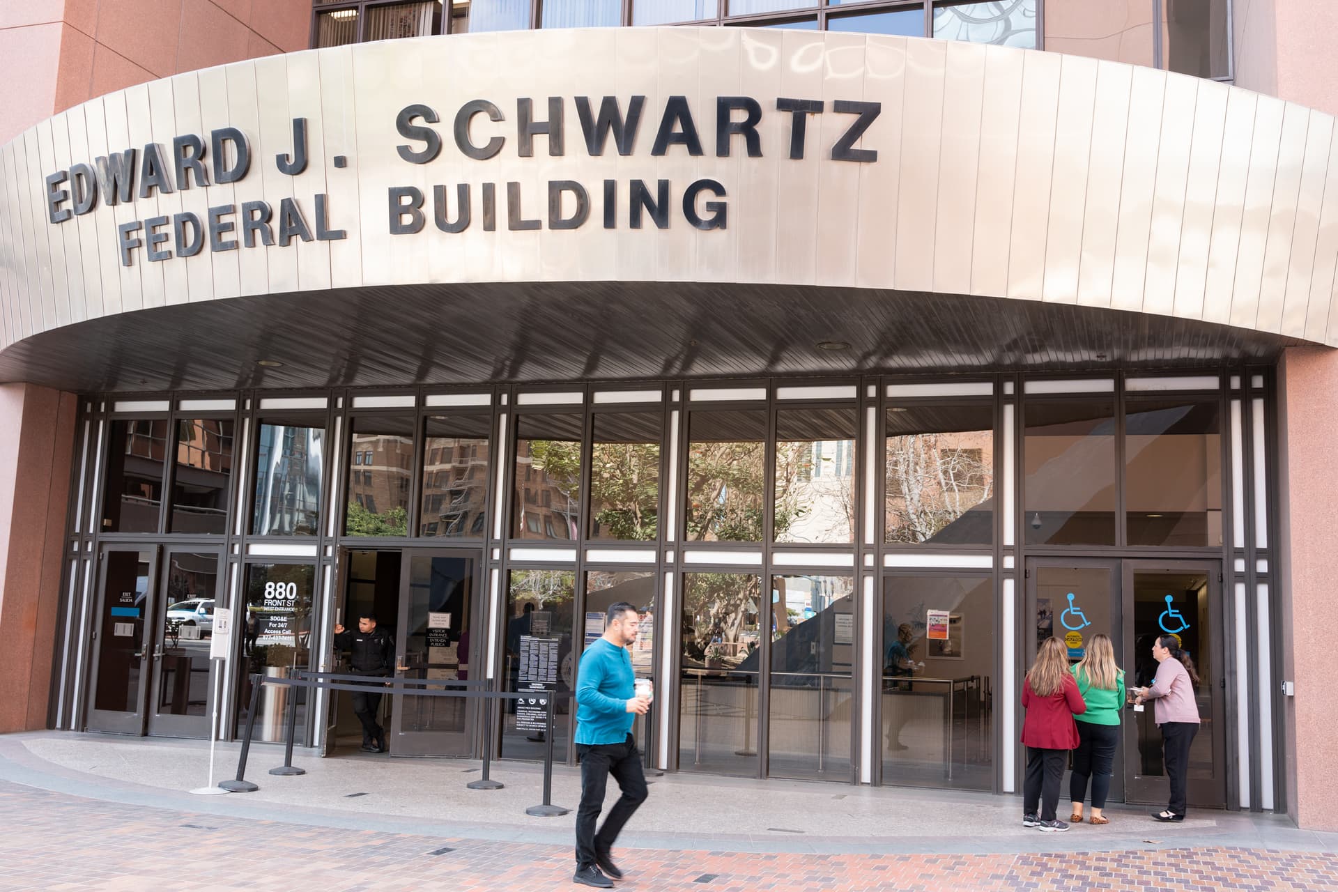 Edward J. Schwartz Federal Building in downtown San Diego, Calif., on Feb. 10, 2025. (Jane Yang/The Epoch Times)