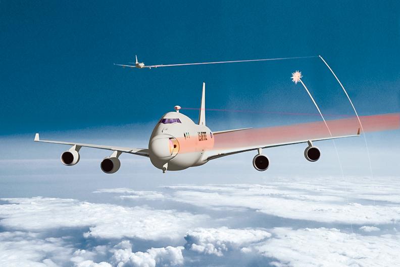 An illustration of an airborne laser system. (U.S. AirForce)