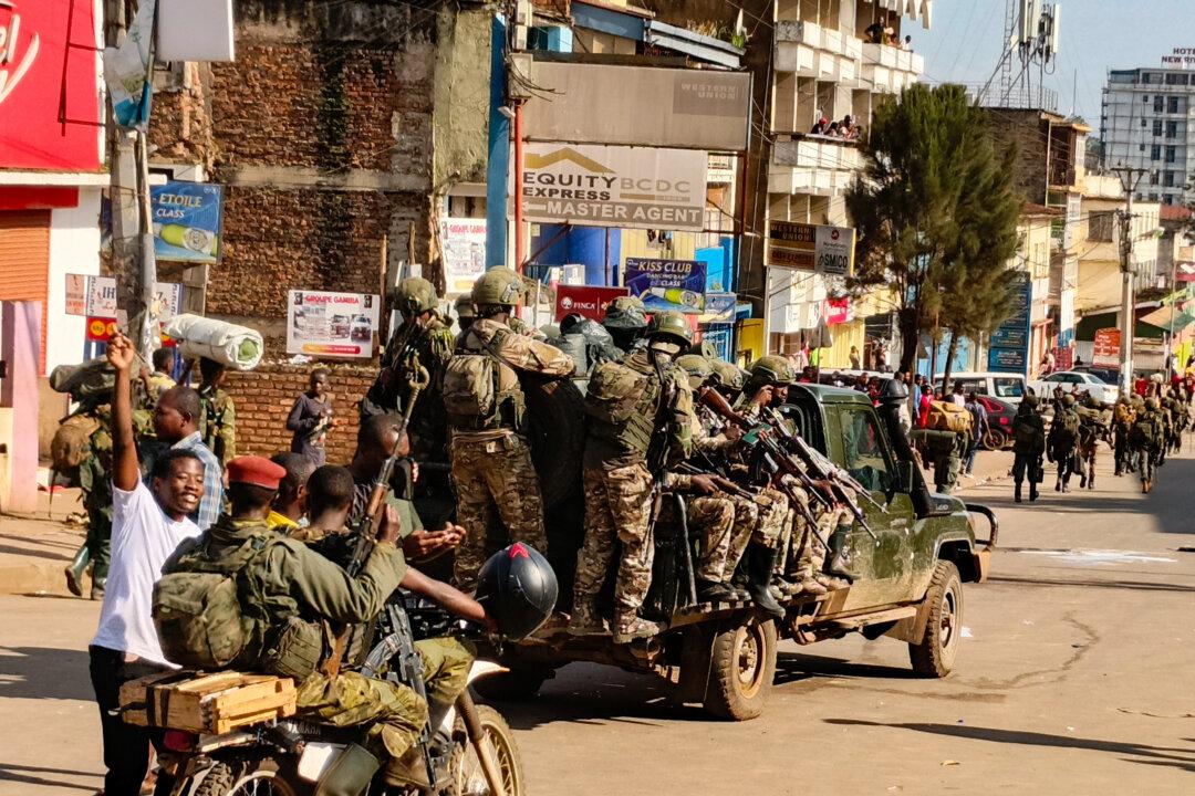 M23 rebels enter the center of east Congo's second-largest city, Bukavu, and take control of the South Kivu province administrative office, on Feb. 16, 2025. (Janvier Barhahiga/AP Photo)