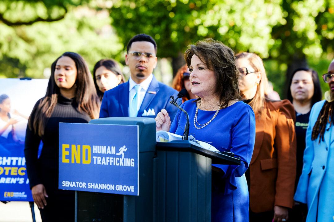 California state Sen. Shannon Grove speaks prior to a bill hearing in Sacramento, Calif., on April 16, 2024. (Courtesy of Shannon Grove)