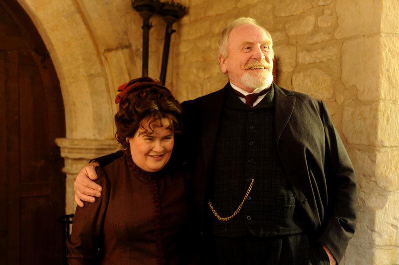 Lady Hopewell (Susan Boyle) and Herbert Hopewell (James Cosmo), in “The Christmas Candle.” (Pinewood Studios/MovieStillsDB)