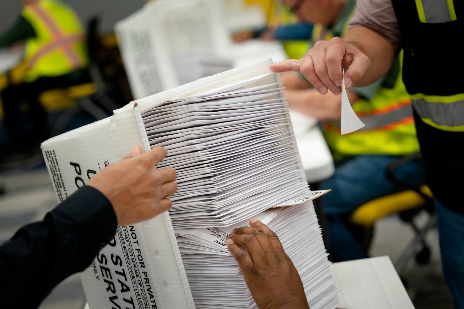 Ballots in Raleigh, N.C., in a file picture. (Allison Joyce/Getty Images)