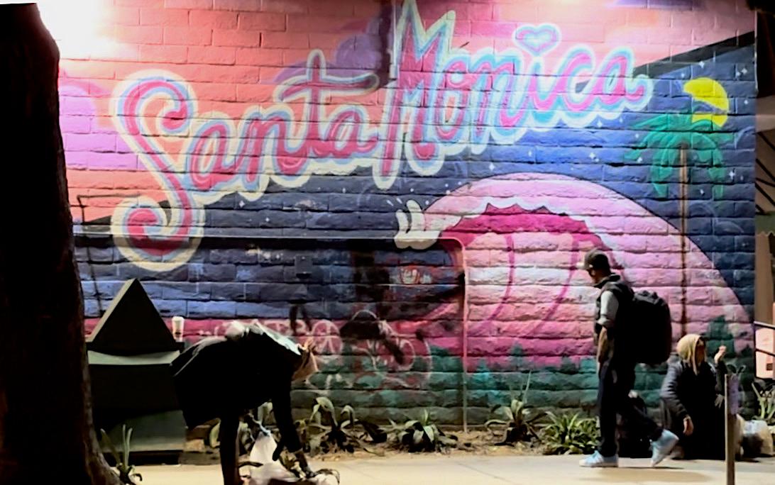 Santa Monica's Third Street Promenade at night. (Courtesy of the Santa Monica Coalition)