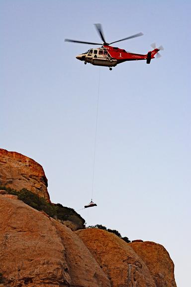 A hiker fell about 30 feet in the Los Angeles County hiking hotspot of Stoney Rock on May 25, 2025. (Los Angeles Fire Department)