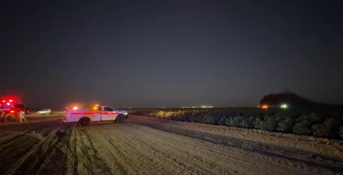 Fire crews and equipment were on scene for hours after the crash. (Fresno County Sheriff's Office)