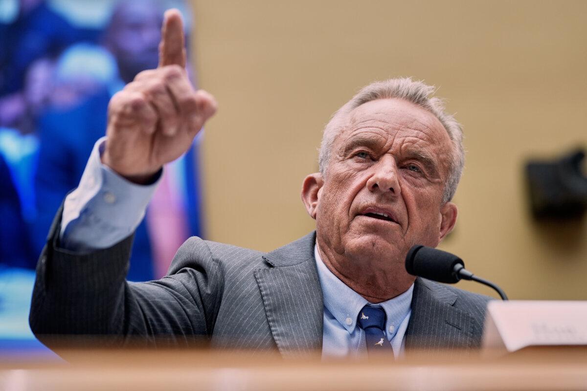 Health Secretary Robert F. Kennedy Jr. testifies during a House Energy and Commerce Committee hearing in Washington on June 24, 2025. (Mariam Zuhaib/AP Photo)